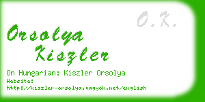 orsolya kiszler business card